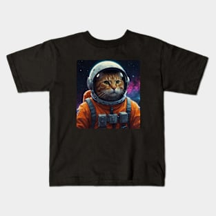 ATRONAUT CAT SPACE Kids T-Shirt